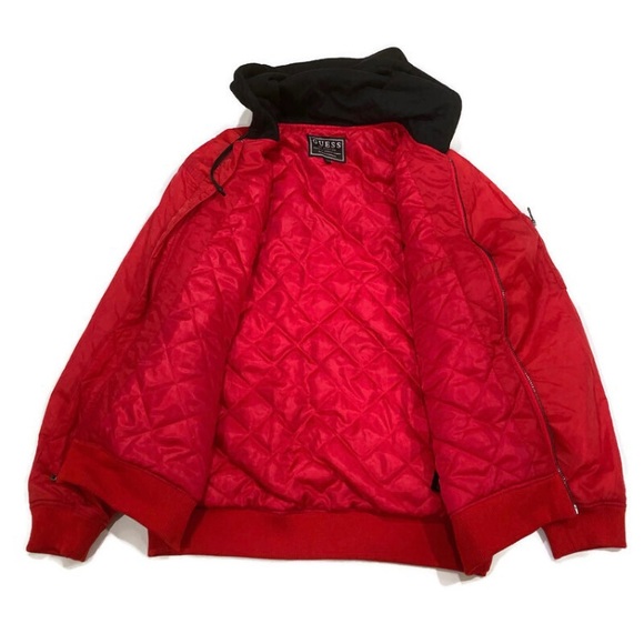 GUESS Men’s New Wave Hooded Bomber Jacket - Picture 8 of 10